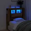 vidaXL Tête de lit à LED vieux bois 100x18,5x103,5cm bois d'ingénierie