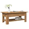 vidaXL Table basse chêne artisanal 102x55x42 cm bois d'ingénierie