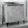 vidaXL Meuble d'évier gris béton 58x33x60 cm bois d'ingénierie