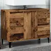 vidaXL Armoire d'évier vieux bois 80x33x60 cm bois d'ingénierie