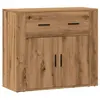 Buffet chêne artisanal 80x33x70 cm bois d'ingénierie vidaXL