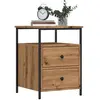 vidaXL Table de chevet chêne artisanal 44x45x60 cm bois d'ingénierie