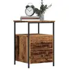 vidaXL Table de chevet vieux bois 34x35,5x50 cm bois d’ingénierie