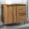 vidaXL Armoire de lavabo de salle de bain chêne artisanal 65x33x60 cm