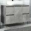 vidaXL Armoire salle de bain gris béton 80x33x60cm bois d'ingénierie