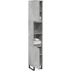 vidaXL Armoire de salle de bain gris béton 30x30x190 cm