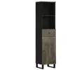 vidaXL Armoire de salle de bain noir 38x33x160 cm bois massif manguier