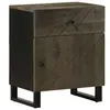 vidaXL Table de chevet noir 50x33x60 cm bois de manguier massif