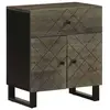 vidaXL Table de chevet noir 50x33x60 cm bois de manguier massif