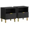 vidaXL Table de chevet noir 40x33x46 cm bois d'ingénierie