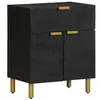 vidaXL Table de chevet noir 50x33x60 cm bois d'ingénierie