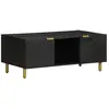 vidaXL Table basse noir 100x54x40 cm bois d'ingénierie