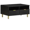 vidaXL Table basse noir 80x54x40 cm bois d'ingénierie