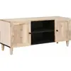 vidaXL Meuble TV Blanc 105 x 33 x 46 cm bois de manguier massif