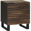 vidaXL Vidaxl Table De Chevet 40x33.5x46 Cm En Bois Massif De Noyer