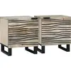 vidaXL Tables de chevet 2 pcs Naturel 40 x 33.5 x 46 cm