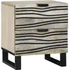vidaXL Cabinet de chevet avec tiroir Blanc et Noir 40 x 33 x 46 cm