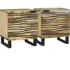 vidaXL Cabinet de chevet 2 pcs Marron 40 x 33 x 46 cm