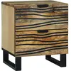 vidaXL Cabinet de chevet Marron 40 x 33 x 46 cm Bois d'acacia massif