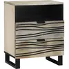 vidaXL Tables de chevet avec tiroir Blanc et Noir 50 x 33 x 60 cm