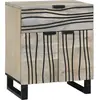 vidaXL Tables de chevet avec tiroir Blanc et Noir 50 x 33 x 60 cm
