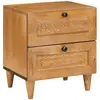vidaXL Table de chevet avec tiroir Marron clair 40 x 33 x 46 cm