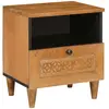 vidaXL Table de chevet avec tiroir Marron clair 40 x 33 x 46 cm