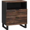 vidaXL Cabinet de chevet Noyer 50 x 33 x 62 cm Bois d'acacia massif
