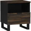 vidaXL Vidaxl Table De Chevet 40x33x46 Cm En Bois Massif De Noyer