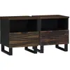 vidaXL Cabinet de chevet avec tiroir 2 pcs Noyer 40 x 33 x 46 cm