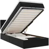 Cadre de lit ottoman avec matelas noir 90x200 cm similicuir Vidaxl