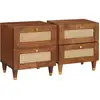 vidaXL Tables de chevet avec tiroir 2 pcs 40 x 33.5 x 46 cm