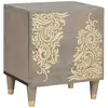 vidaXL Cabinet de chevet Gris 40 x 33 x 46 cm bois de manguier massif