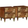 vidaXL Vidaxl Vasque De Chevet 2 Pcs 40x33,5x46 Cm En Bois De Manguier