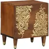 vidaXL Bedside Cabinet with Door Marron miel 40 x 33 x 46 cm