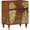 vidaXL Bedside Cabinet with Door Marron miel 50 x 33 x 60 cm