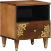 vidaXL Vidaxl Table De Chevet 40x33x46 Cm En Bois Massif De Mangue