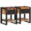 vidaXL Tables de chevet 2 pcs multicolore bois massif de manguier brut