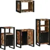 vidaXL Ensemble de mobilier de salle de bain 4 pcs Bois Recyclé Solide