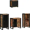 vidaXL Ensemble de mobilier de salle de bain 4 pcs Bois Recyclé Solide