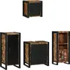 vidaXL Ensemble de mobilier de salle de bain 4 pcs Bois Recyclé Solide