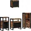 vidaXL Ensemble de mobilier de salle de bain 4 pcs Bois Recyclé Solide