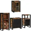 vidaXL Ensemble de mobilier de salle de bain Montage mural 4 pcs