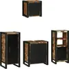 vidaXL Ensemble de mobilier de salle de bain 4 pcs Bois Recyclé Solide