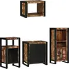 vidaXL Ensemble de mobilier de salle de bain 4 pcs Bois Recyclé Solide