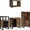 vidaXL Ensemble de mobilier de salle de bain 4 pcs Bois Recyclé Solide