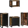 vidaXL Ensemble de mobilier de salle de bain 4 pcs Bois Recyclé Solide