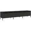 vidaXL Meuble TV noir 202x39x43,5 cm acier laminé à froid