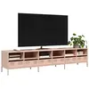 vidaXL Meuble TV rose 202x39x43,5 cm acier laminé à froid