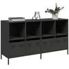 vidaXL Buffet noir 135x39x73,5 cm acier laminé à froid